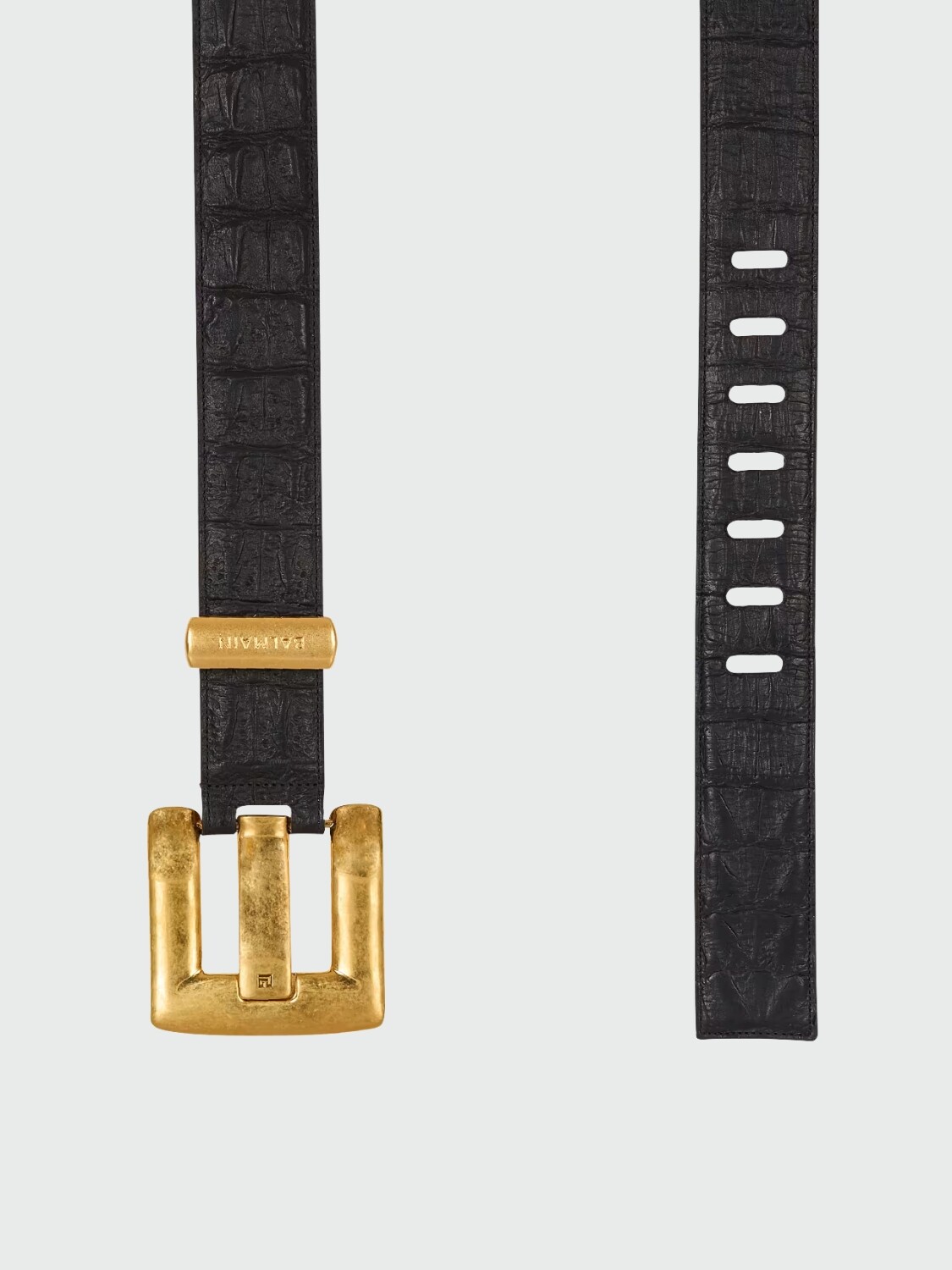 BALMAIN - Cinturón Anthem Negro