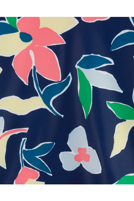 Malla de baño dos piezas, con protección UPF 50+, manga larga, diseño floral Sin color