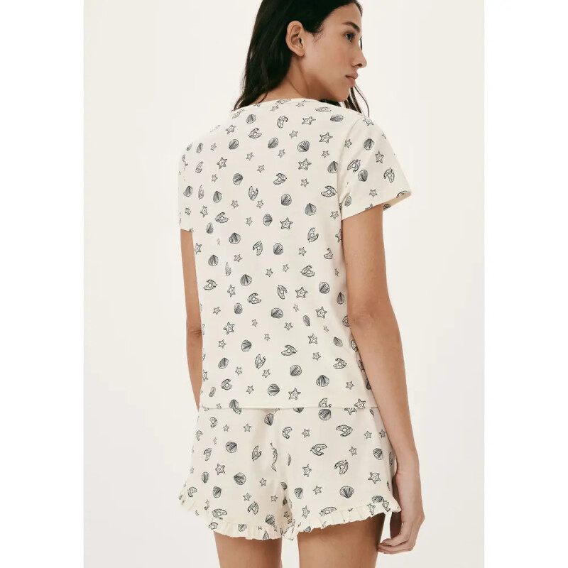 PIJAMA MM FEM BEGE CLARO