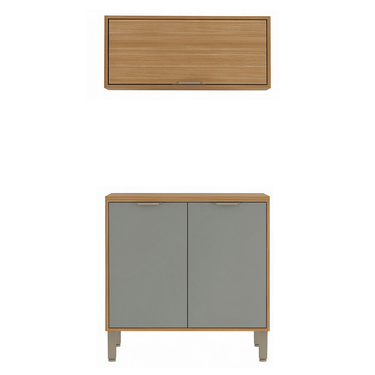 Juego De Cocina 2 Modulos Mesada Mdf Linea Colors 