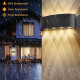 Aplique Bidireccional Exterior Jardín Led Integrado 8x2w Negro