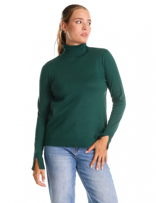 Polera Basica VERDE OSCURO