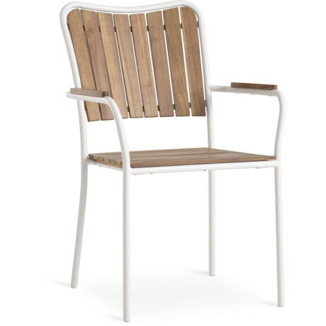Silla Apilable Bastrup Madera Dura/Blanco