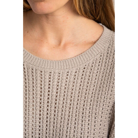Sweater Texturado Lurex Gris