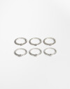 Sets Anillos Strass Set De Anillos - Plateado Rodio