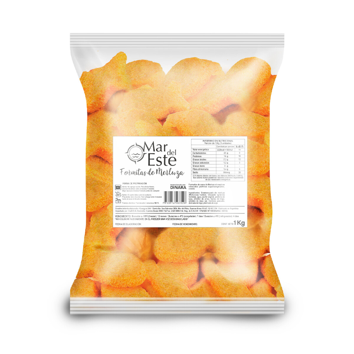 Formitas De Merluza Mar Del Este 1 Kg 