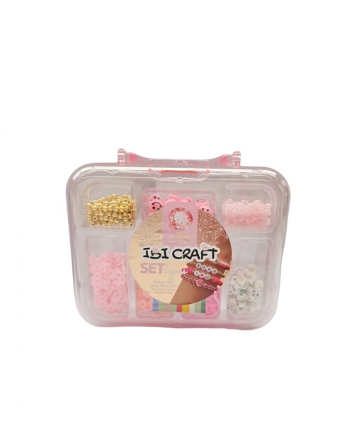 Set p/confección de bijouterie ibi craft - 450 piezas - maletín rosado Set p/confección de bijouterie ibi craft - 450 piezas - maletín rosado