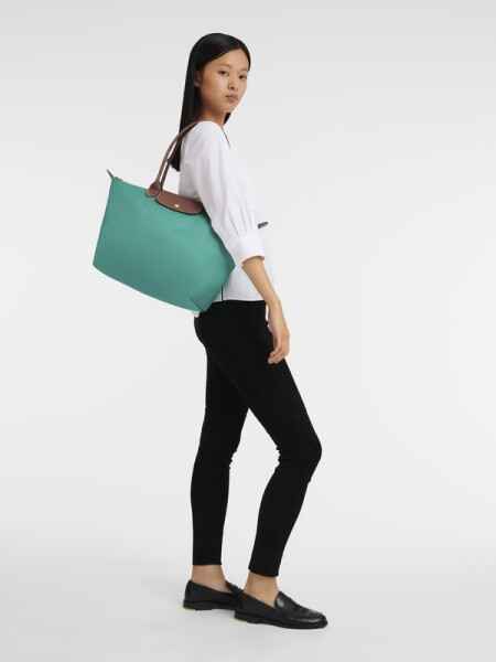 Longchamp -Cartera Longchamp plegable de nylon con cierre y asa larga, Le pliage L 0