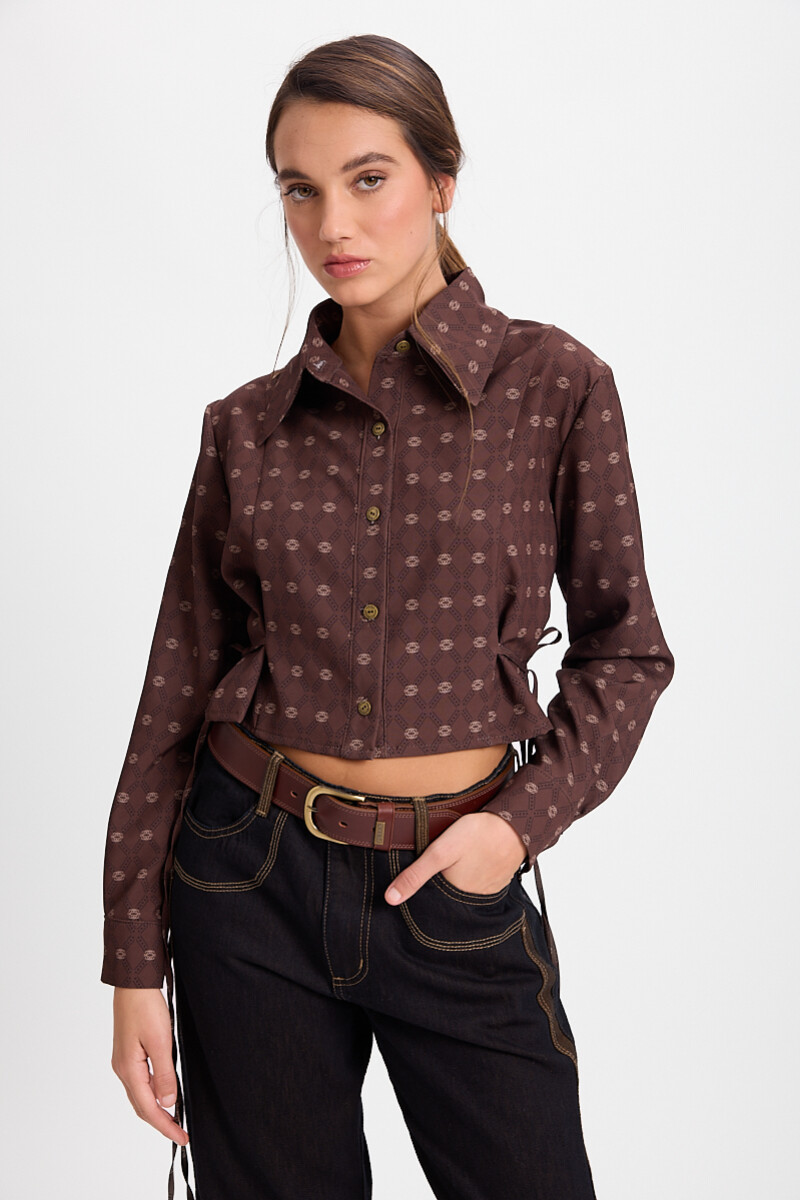 Camisa Corset Marron