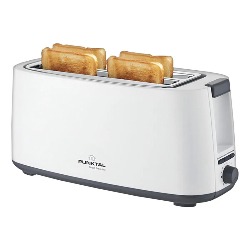 Tostadora Punktal 4 Panes 1400W 7 Niveles Blanca Tostadora Punktal 4 Panes 1400W 7 Niveles Blanca