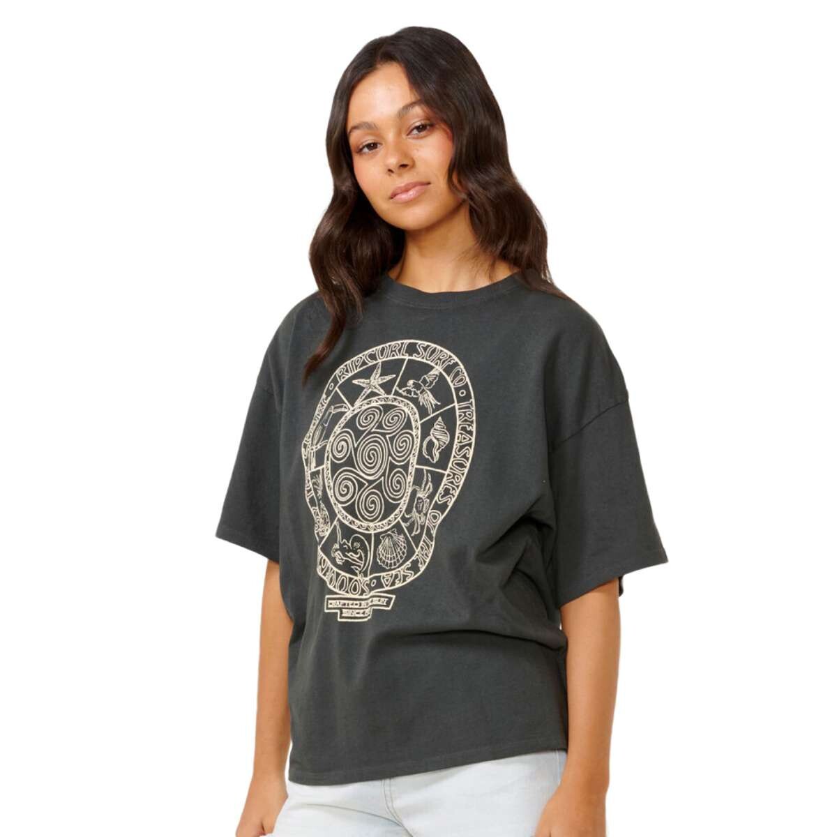 Remera Rip Curl Souvenirs Heritage - Negro 