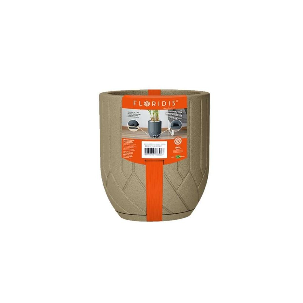 MACETA VALENCIA ARENADA 26X35 - BEIGE EFECTO PIEDRA 