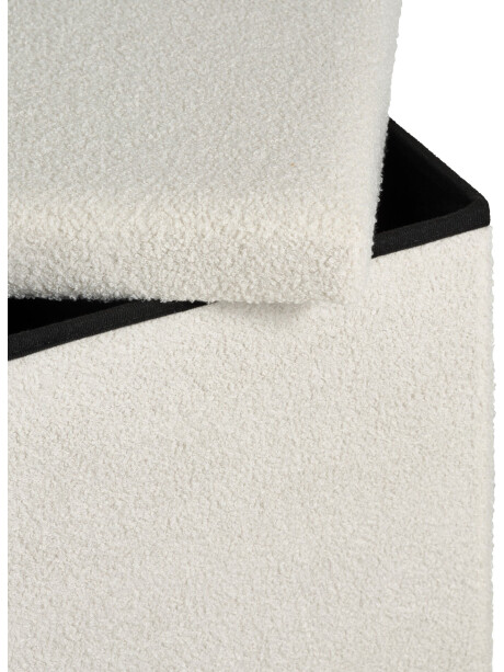 Puf NYSTED 38x38 con almacenaje felpa blanco Puf NYSTED 38x38 con almacenaje felpa blanco