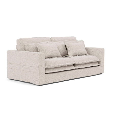 SOFÁ 3 CUERPOS TELA-PREMIUM NATURAL-BEIGE LAZY BEIGE