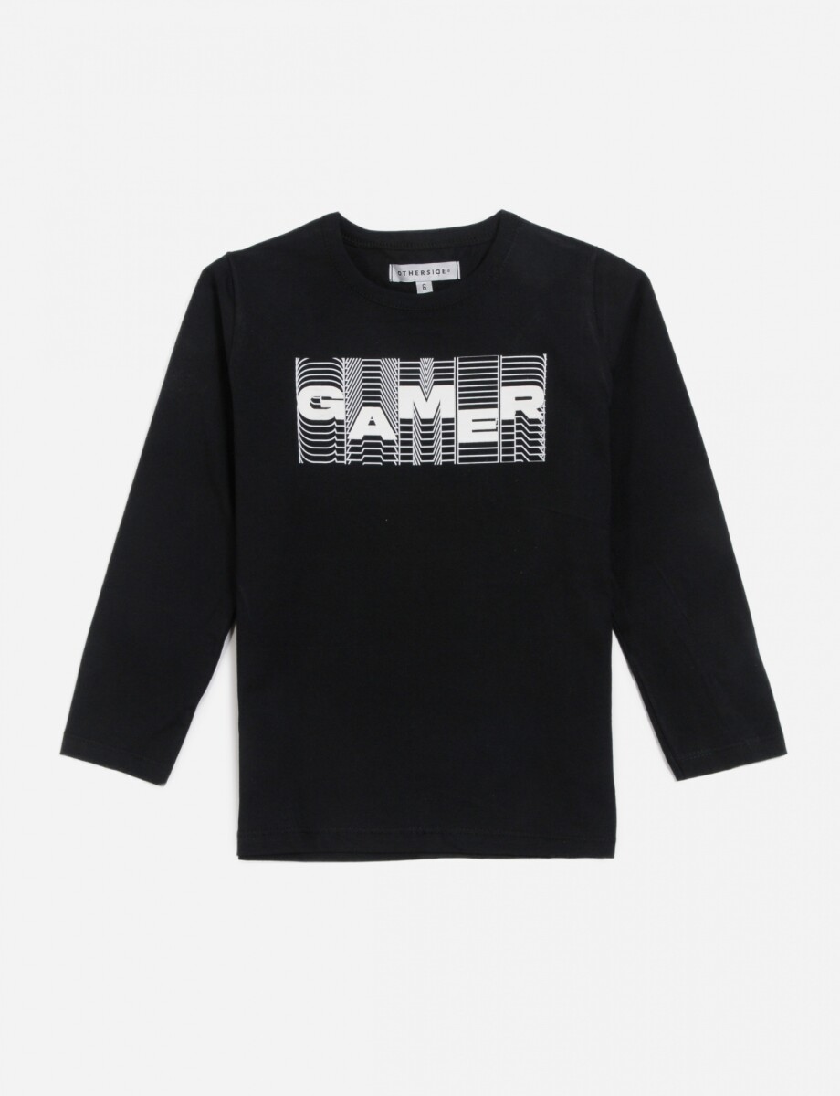 Remera Gamer - Negro 