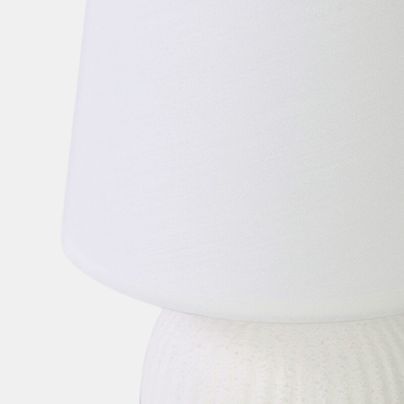 LAMPARA BLANCA P/MESA 28X18CM Unica