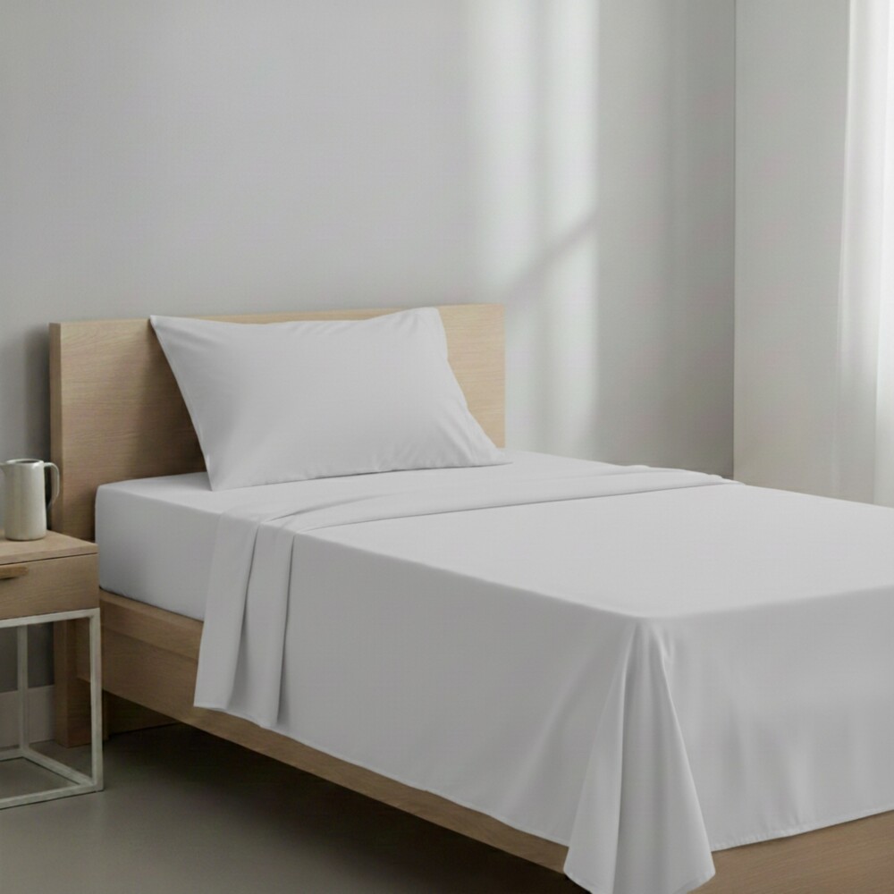 Juego de Sabanas 1 Plaza 200 Hilos - Pilar Gris