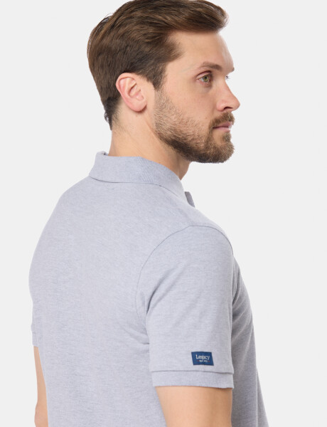 REMERA POLO LISA PIQUÉ Gris
