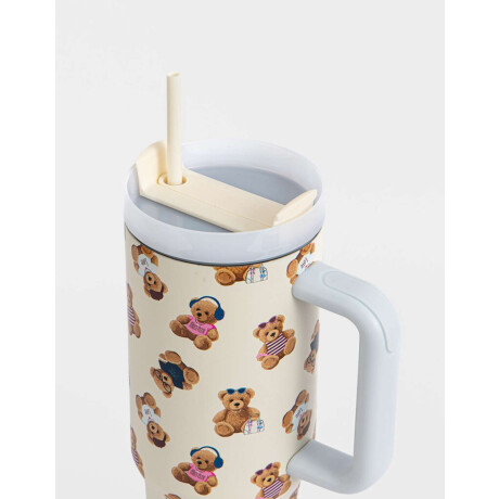 Vaso Térmico Estampa Teddy Blanco Crudo