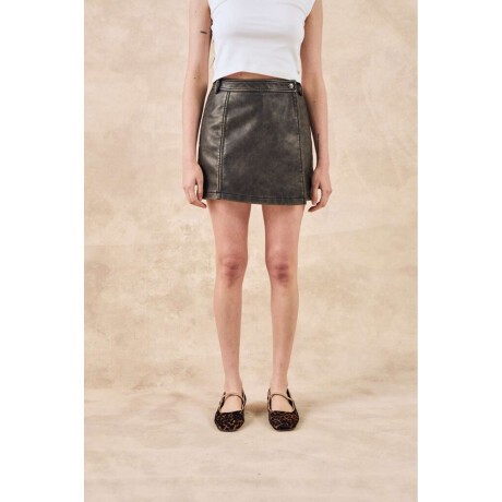 Skort Cuero Vegano Lavado Safari