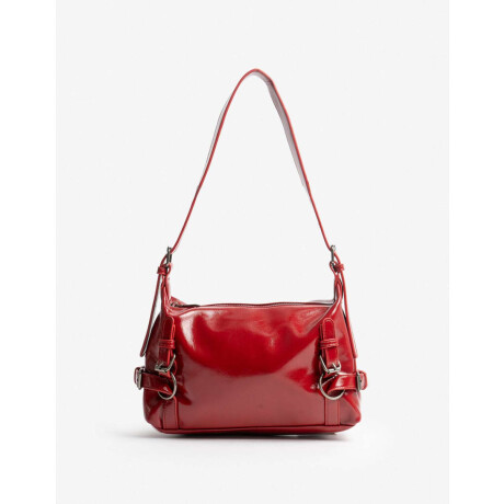 Cartera City Hebillas Rojo Cereza