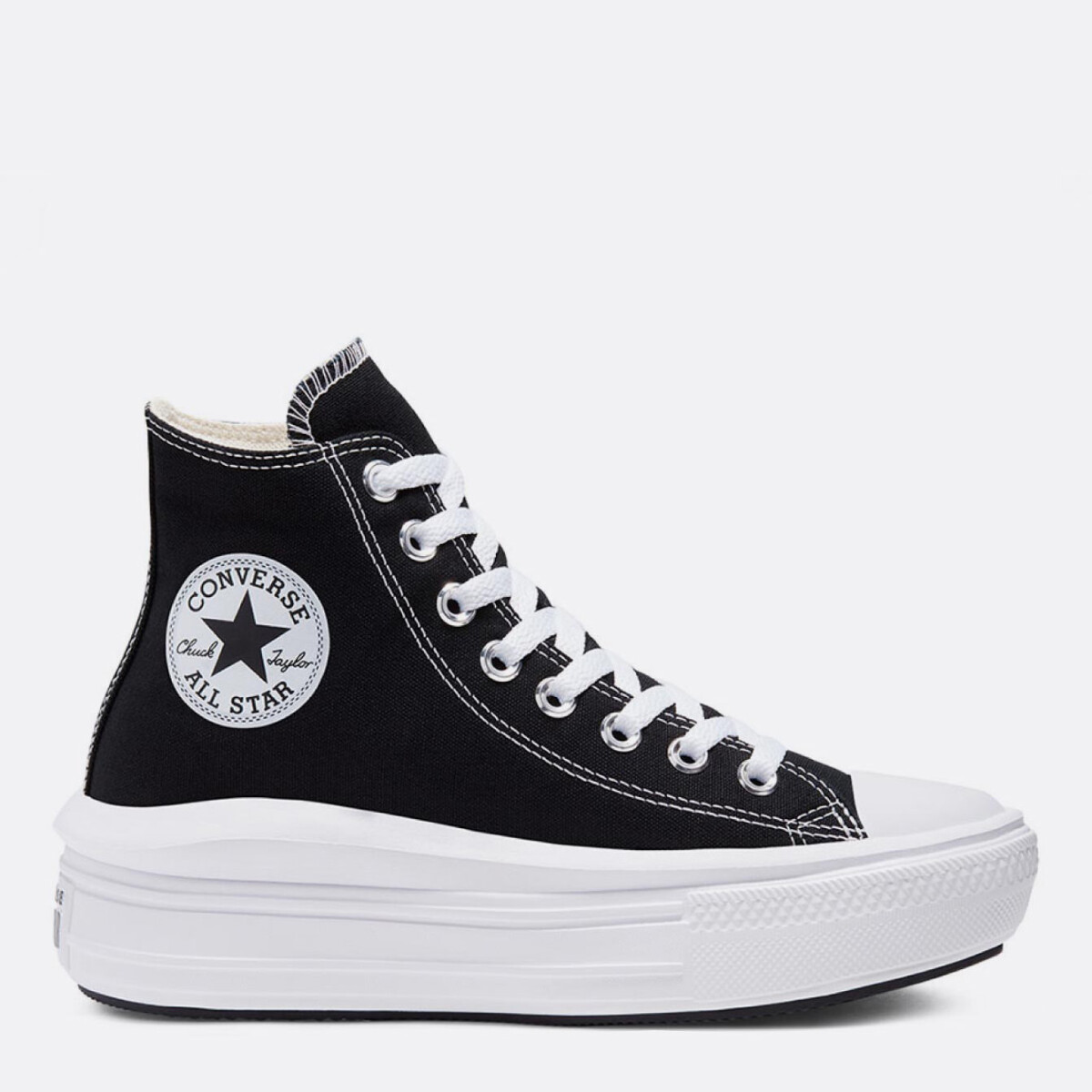 Championes de Mujer Converse All Star Chuck Taylor Move Negro Blanco Converse 045.717580102 Stadium