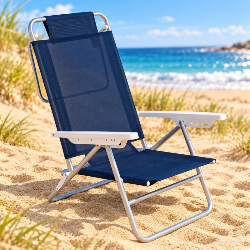 Set X 2 Sillas Summer 6 Posiciones Aluminio AZUL