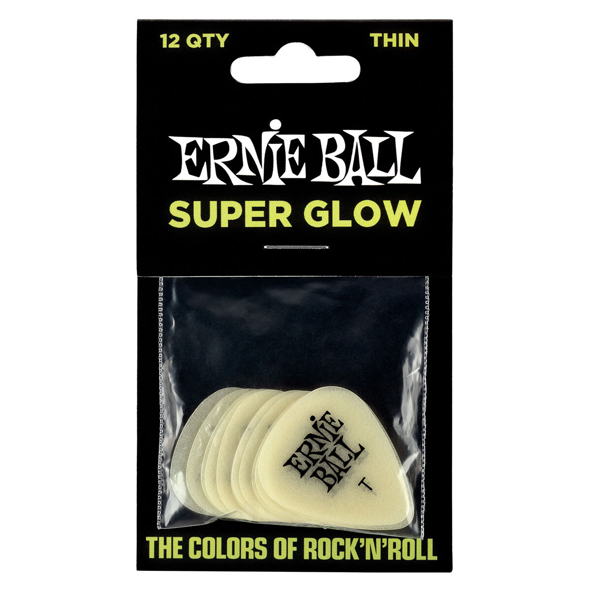 PUA GUITARRA PACK ERNIE BALL SUPER GLOW 12PCS 