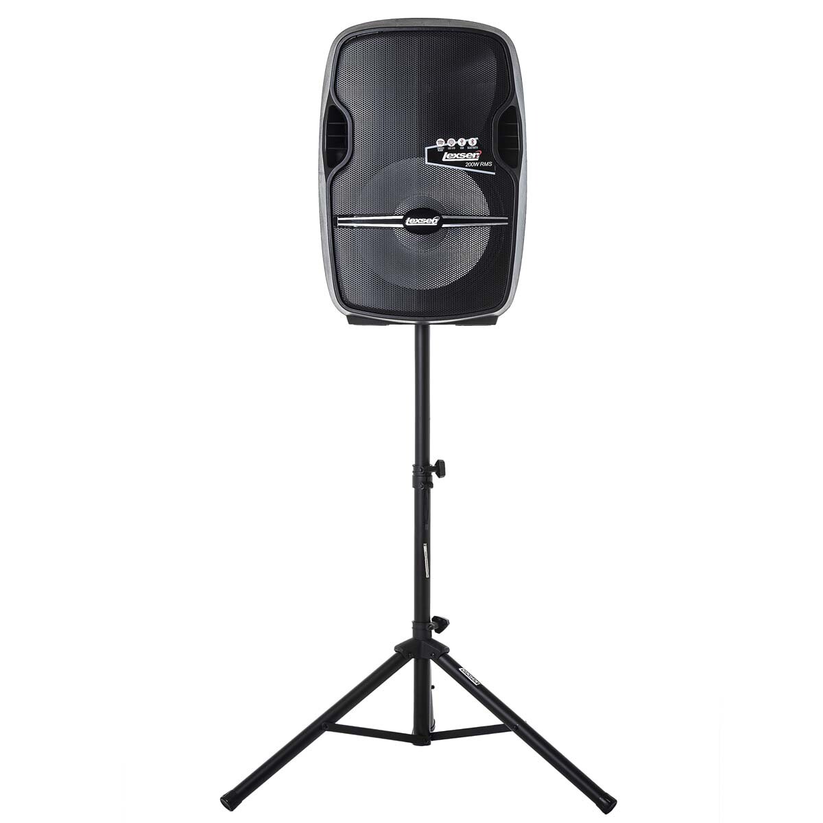Caja Activa Lexsen Titan 15” 200w Con Micrófono Y Soporte 