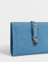 Billetera Billetera Snap Con Charm - Azul Celeste
