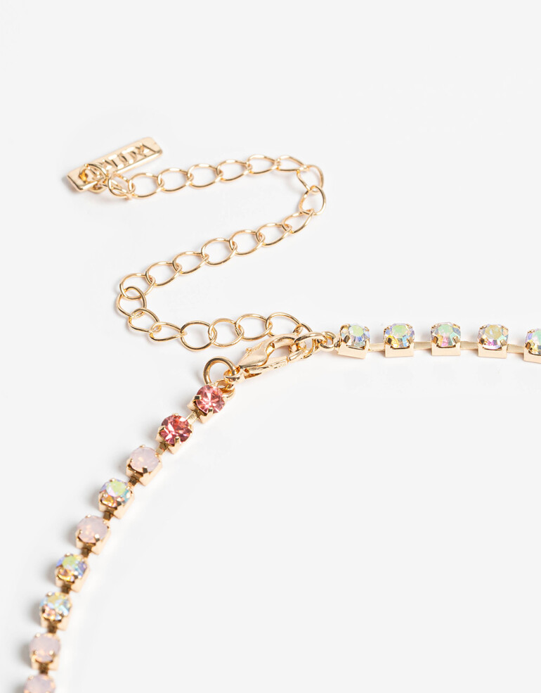 Collares Cortos Strass Collar Corto Strass Multicolor - Combinacion Multicolor