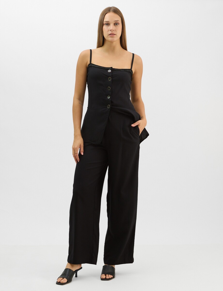 Conjunto Monocromático De Algodón & Lino - Negro 