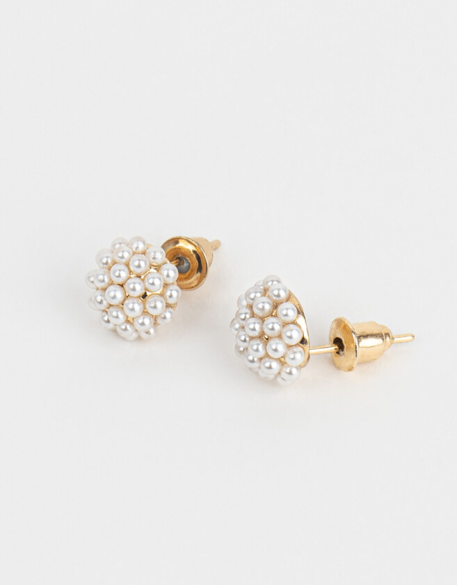 Aros Pasantes Con perlas Aros De Perlas - Blanco Crudo