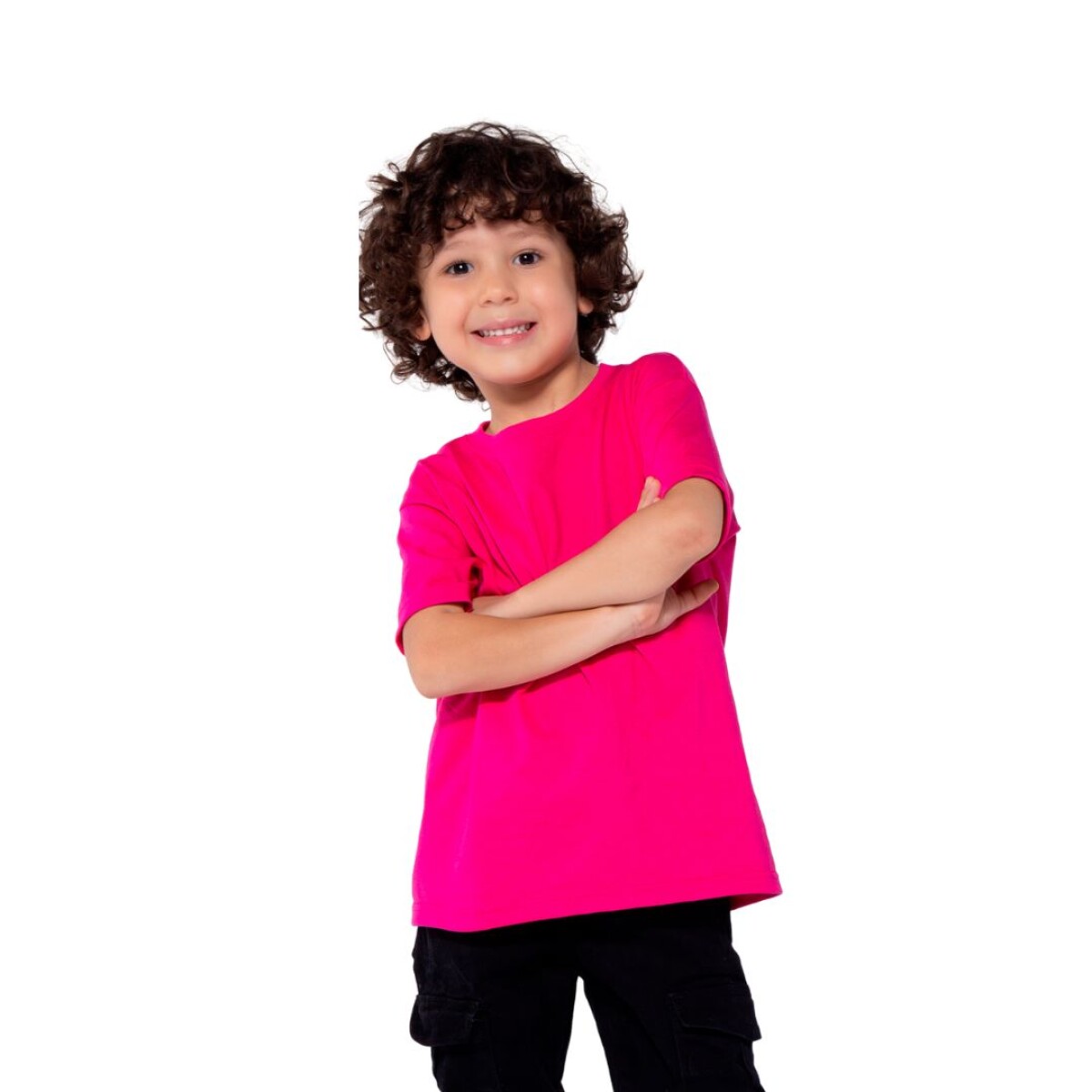 Camiseta a la base niño - Fucsia 