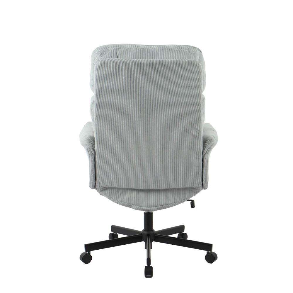 SILLA DE OFICINA GERENCIAL TELA-Y-METAL GRIS CICERÓN