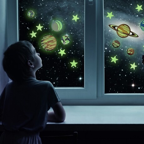 Juego Educativo 4M Planetas 100 Estrellas Brillan Oscuridad Multicolor