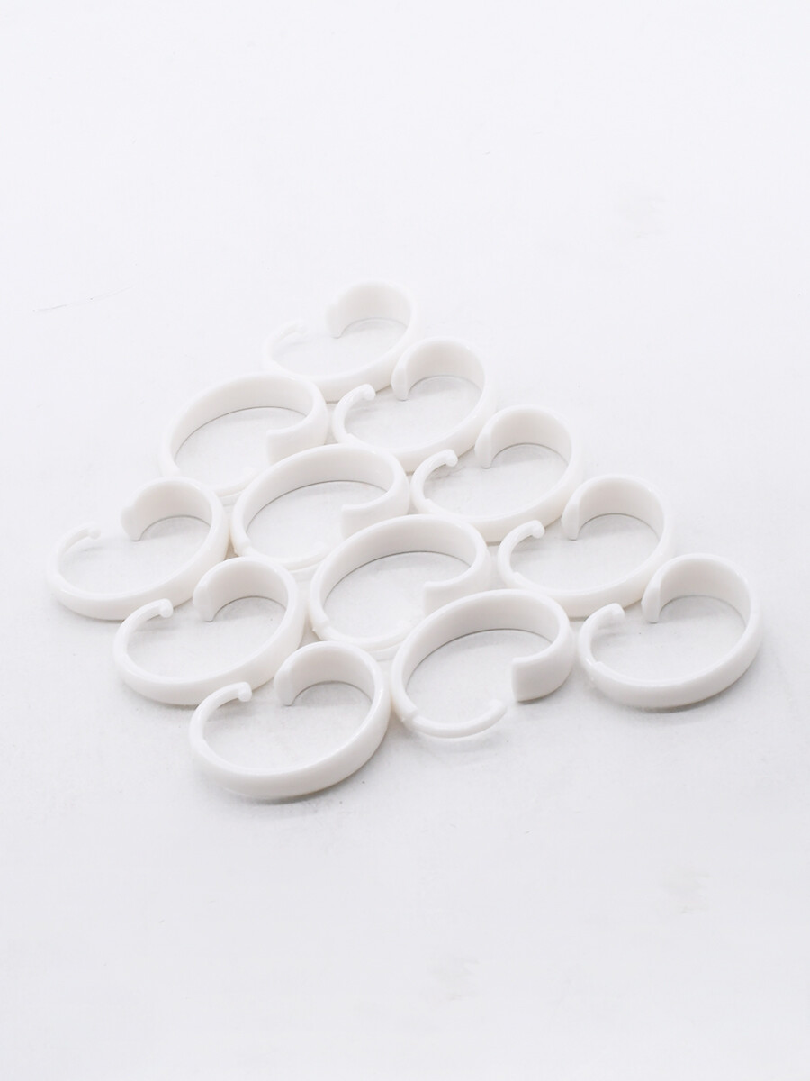 GANCHOS PARA CORTINA SET X 12 - BLANCO 