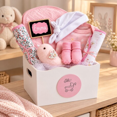 Ajuar Nacimiento con Organizador – Rosa Ajuar Nacimiento con Organizador – Rosa