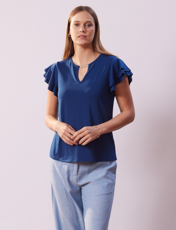 Blusa Volados AZUL