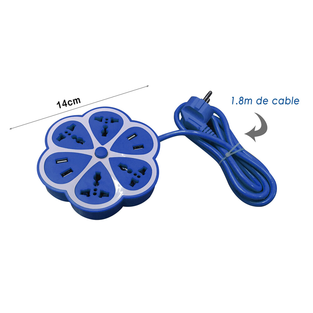 Alargue Flor Con Usb Zapatilla Alargue Flor Con Usb Zapatilla