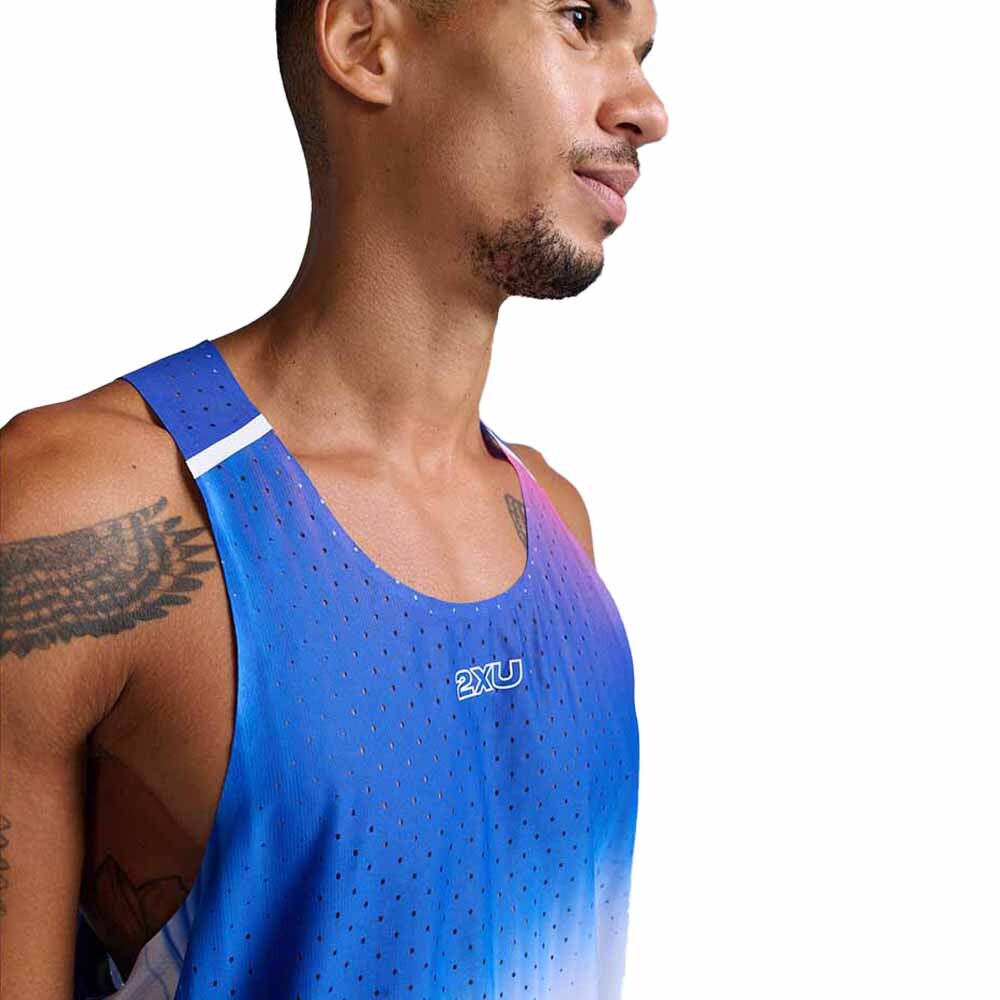 Light Speed React Singlet - Hombre Glass Gradient Surf/white Reflective