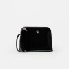 Bandolera Dyna En Efecto Cuero Charol Negro