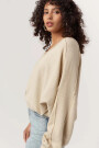 SWEATER PEBBLES SEAMED Beige