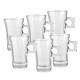 Set 6 Tazas con asa Gaiyo 250ml TRANSPARENTE