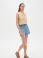 Chaleco Pufia Beige Claro