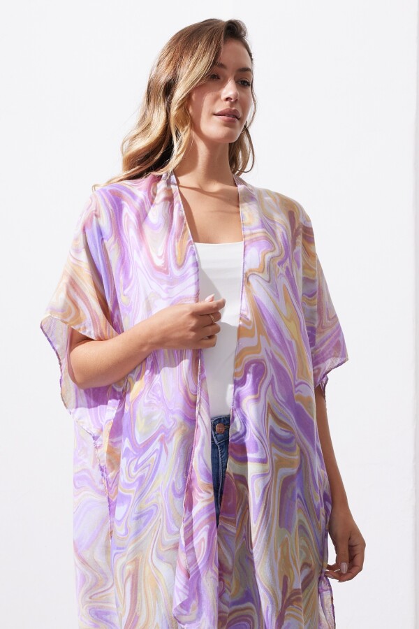 Kimono Printed LAVANDA/MULTI