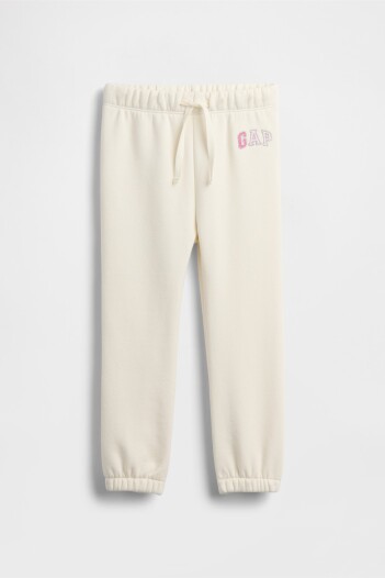 Pantalón Deportivo Logo Gap Toddler Niña Ivory Frost