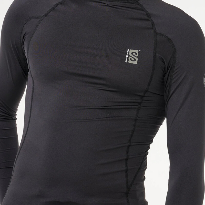 Lycra Rip Curl Search Upf Perf Hood - Negro Lycra Rip Curl Search Upf Perf Hood - Negro