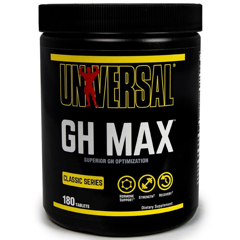Suplemento Universal GH MAX para aumento de volumen 180 comprimidos Sin sabor