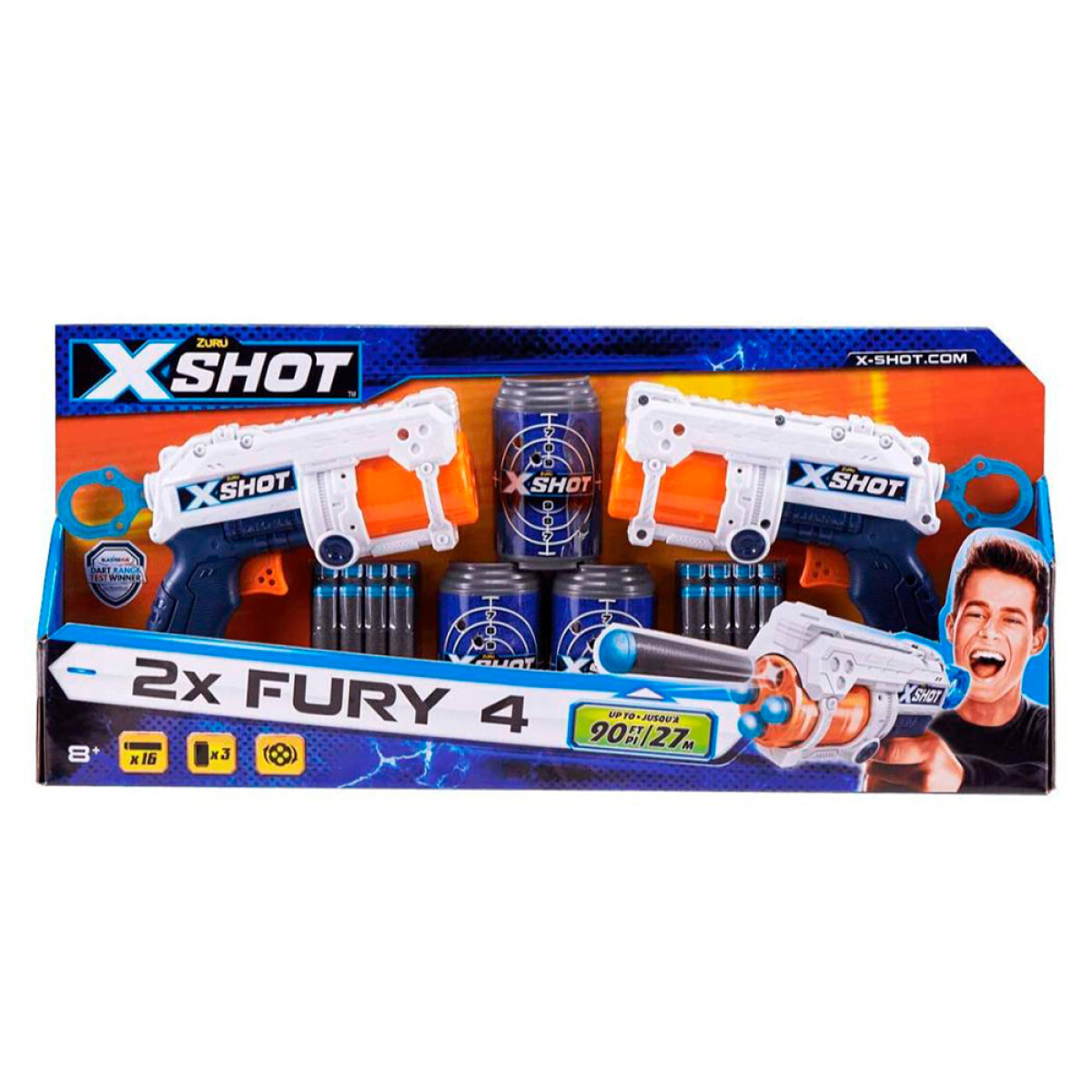 X-shot Excel Fury 4x2 C/16 Dardos Y Latas 